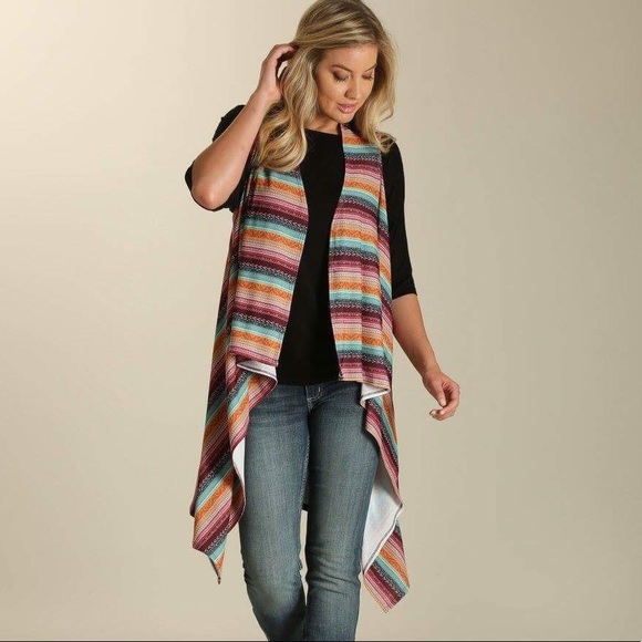 Wrangler Tops - New Wrangler Serape Open Vest